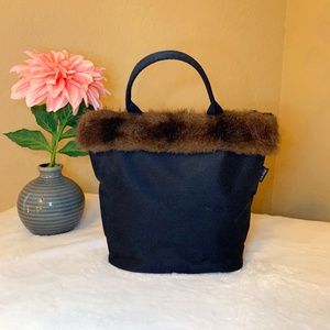EUC Murval Paris Faux Fur Purse